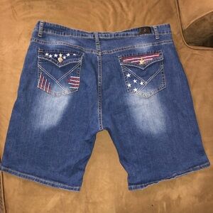 Diverso Jean shorts Bermuda woman’s plus size 24 W Flag stretch soft